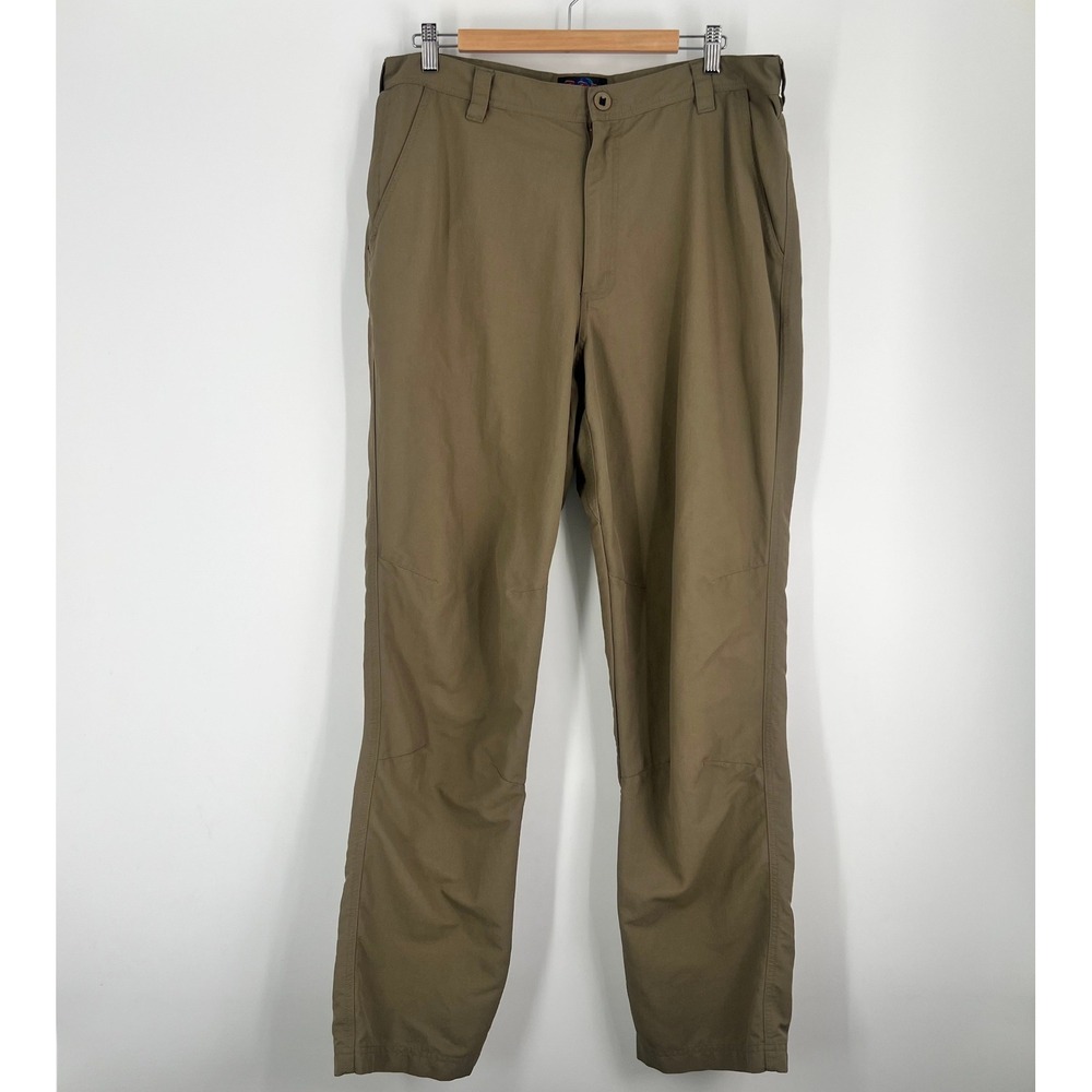 RailRiders Mens Size 36 Nylon Hiking Pants Khaki Brown Straight Leg